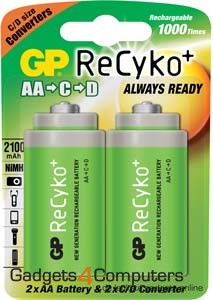 GP ReCyko batterij Upsizer+ 2AA oplaadbare batterijen