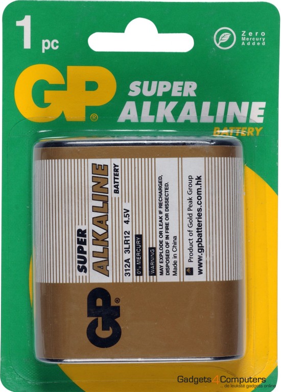 GP Super Alkaline 312A 3LR12 Batterij 4.5V