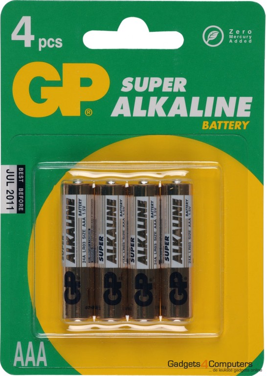 GP Super Alkaline AAA Batterijen 1.5V