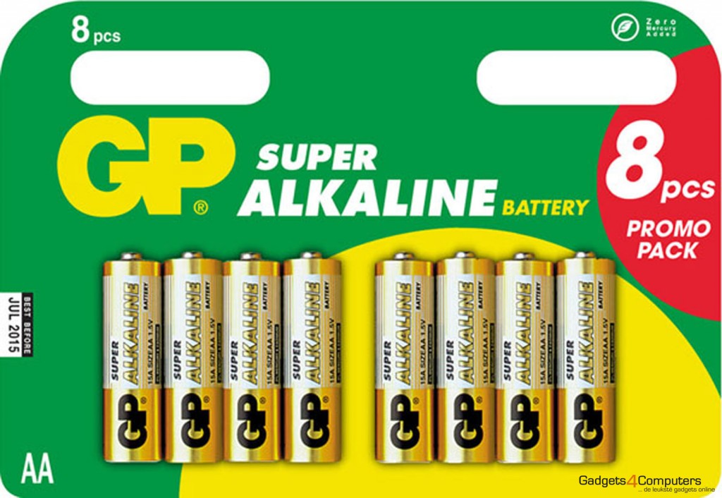 GP Super Alkaline 8x (AA) Batterijen 1.5V