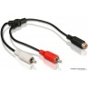 Stereo Y Cable, Cinch (Tulp) - 2x Cinch (tulp)