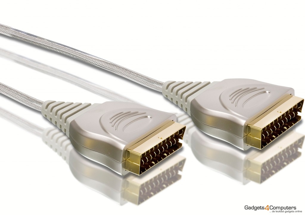 Scart to Scart Cable, 1.5 Meter (Gold)
