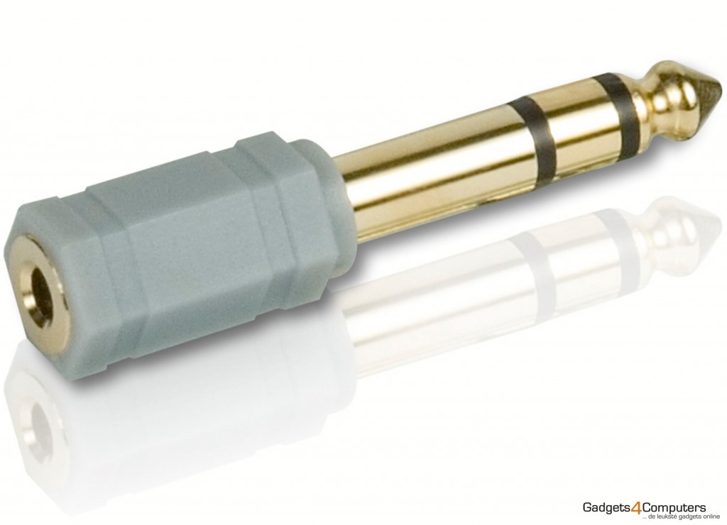 Stereo Adapter, 3.5mm Jack - 6.3mm jack (Gold)