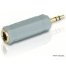 Stereo Adapter, 6.3mm Jack - 3.5mm Jack (Gold)